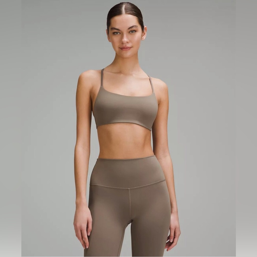 NWT Lululemon Wunder Train Strappy Racer Bra, A/B Cup in Nomad